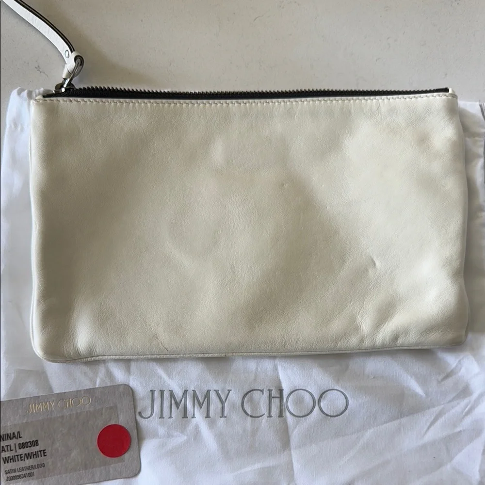 Jimmy Choo Cream Clutch Bag - Picture 4 of 6